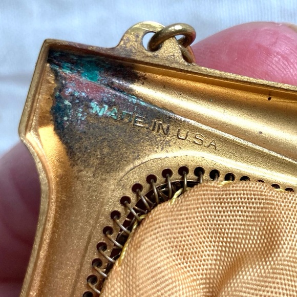 Vintage Whiting & Davis Goldtone Metal Mesh Mini Evening Bag Clutch Wristlet - Picture 13 of 17